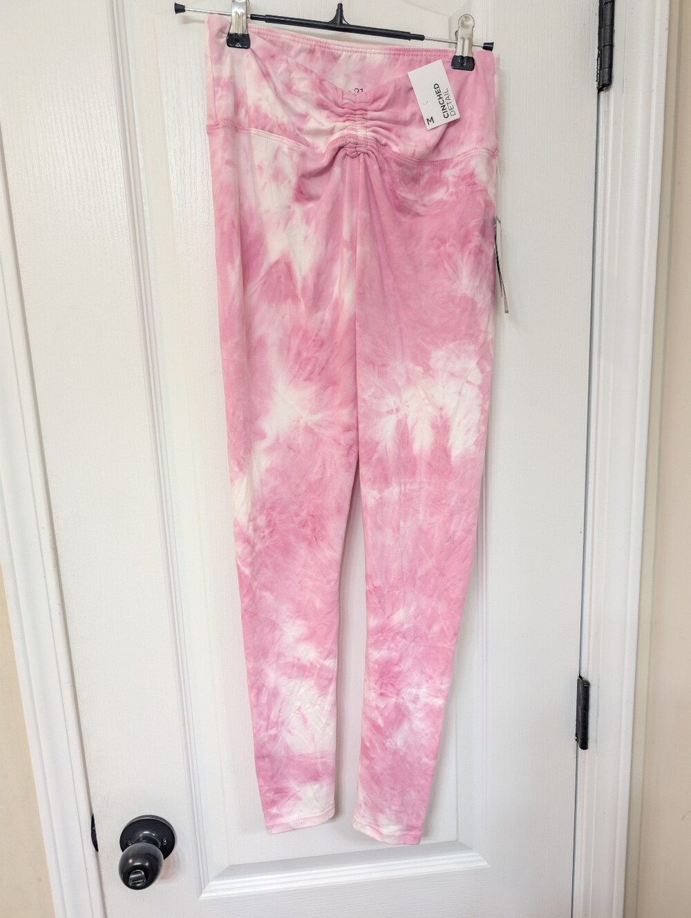 Rue21 Pink and White Tie-Dye Leggings